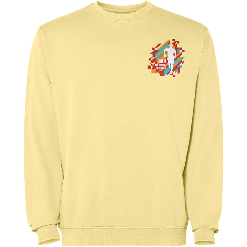 Jaya 250 g/m² unisex sweater med rund hals i farven Gul