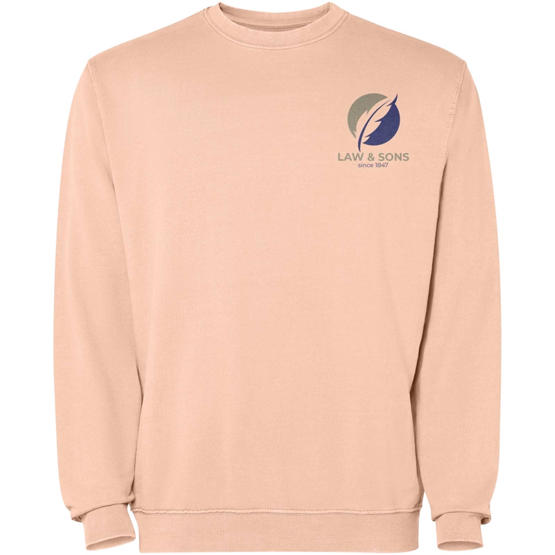Jaya 250 g/m² unisex sweater med rund hals i farven Lys orange