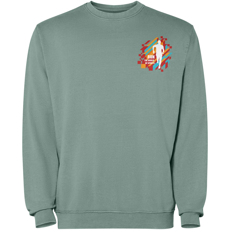 Jaya 250 g/m² unisex sweater med rund hals i farven Mørkegrøn