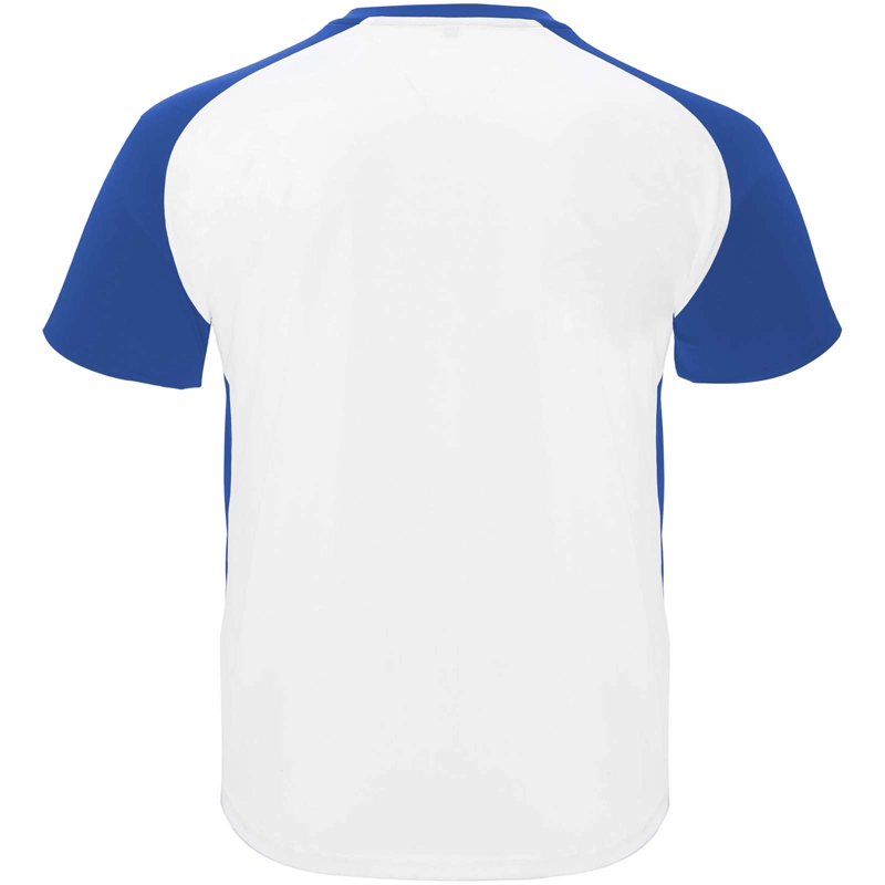 Bugatti kortærmet unisex sports t-shirt i farven Hvid / Kongeblå