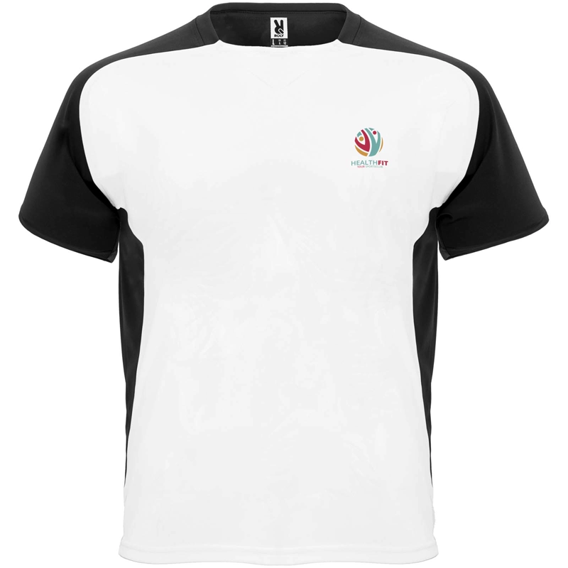 Bugatti kortærmet unisex sports t-shirt i farven Hvid / Ensfarvet sort