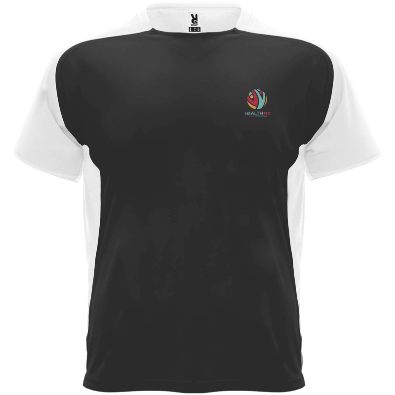 Bugatti kortærmet unisex sports t-shirt i farven Ensfarvet sort / Hvid