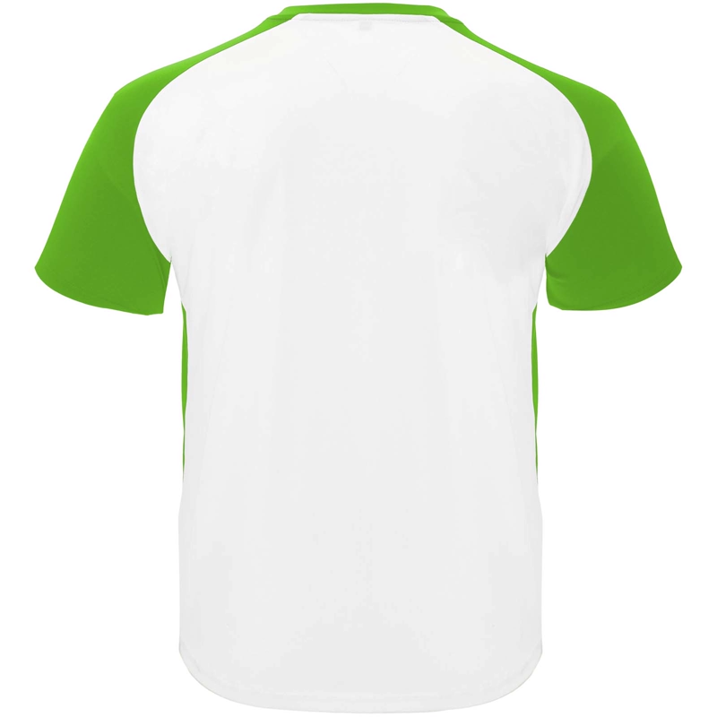 Bugatti kortærmet unisex sports t-shirt i farven Hvid / Bregne grøn