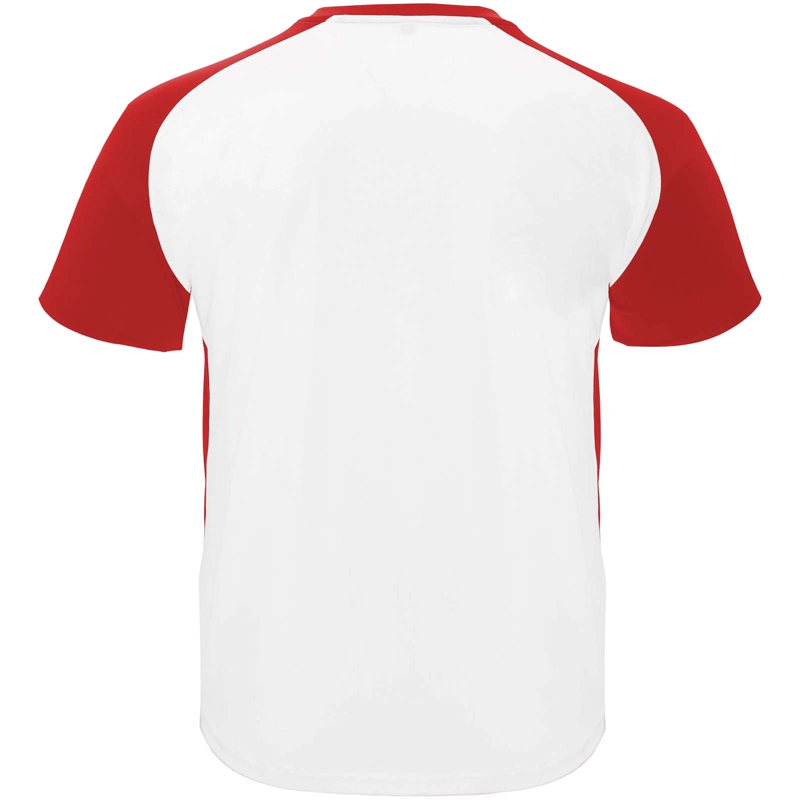 Bugatti kortærmet unisex sports t-shirt i farven Hvid / Rød