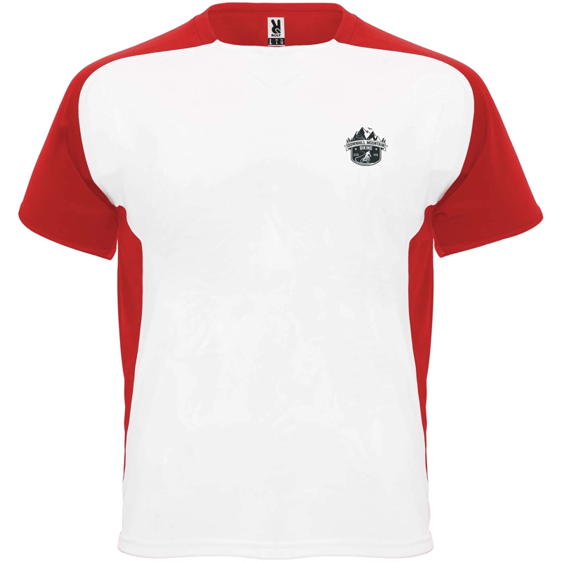 Bugatti kortærmet unisex sports t-shirt i farven Hvid / Rød