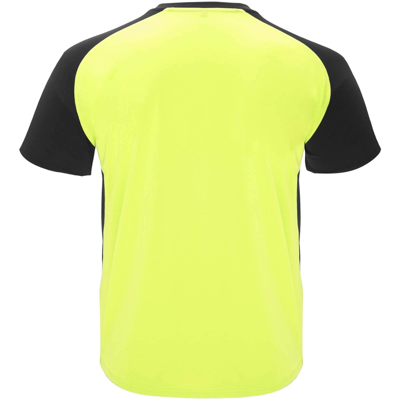 Bugatti kortærmet unisex sports t-shirt i farven Fluorgul / Ensfarvet sort