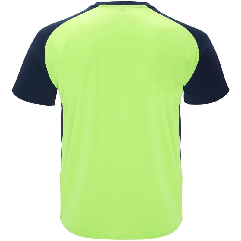 Bugatti kortærmet unisex sports t-shirt i farven Fluorgrøn / Marineblå