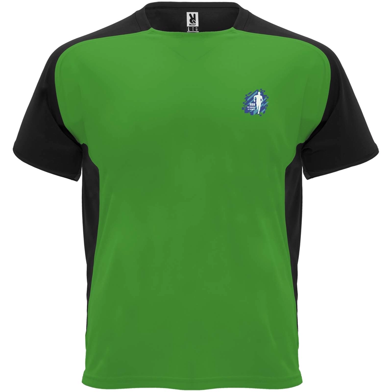 Bugatti kortærmet unisex sports t-shirt i farven Bregne grøn / Ensfarvet sort