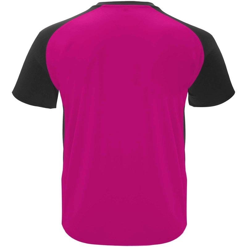 Bugatti kortærmet unisex sports t-shirt i farven Fuchsia / Ensfarvet sort