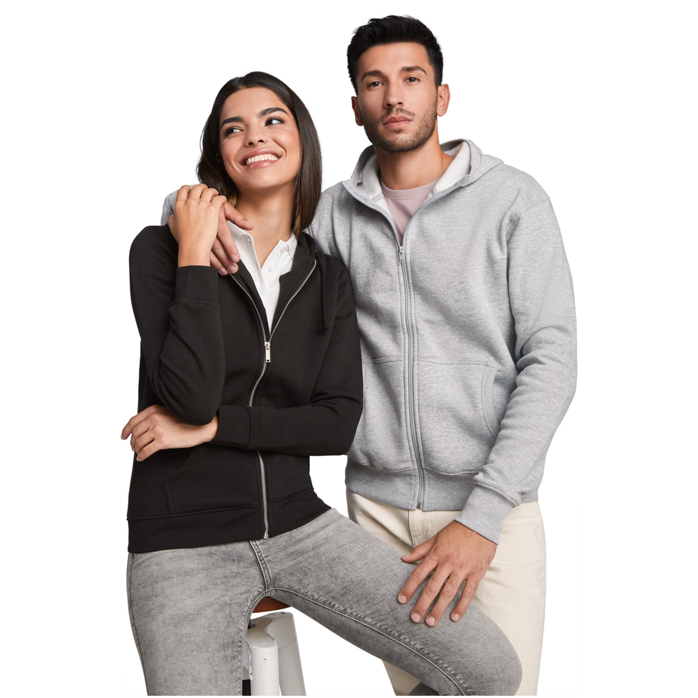 Montblanc 280 g/m² unisex hættetrøje med lynlås i farven Rød