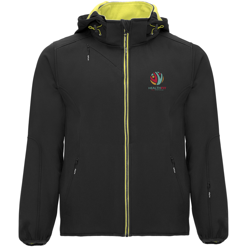 Sibirien unisex softshelljakke i farven Ensfarvet sort