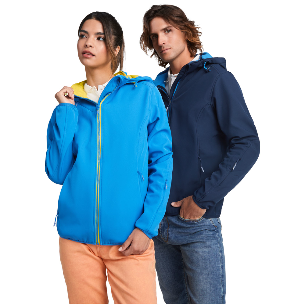 Sibirien unisex softshelljakke i farven Ensfarvet sort