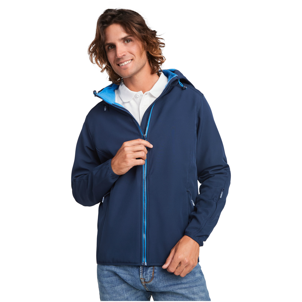 Sibirien unisex softshelljakke i farven Ensfarvet sort