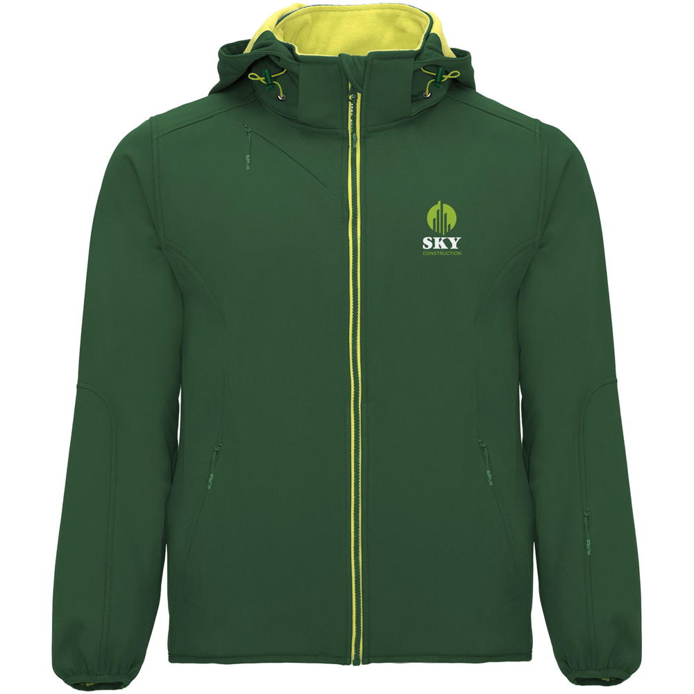 Sibirien unisex softshelljakke i farven Flaskegrøn