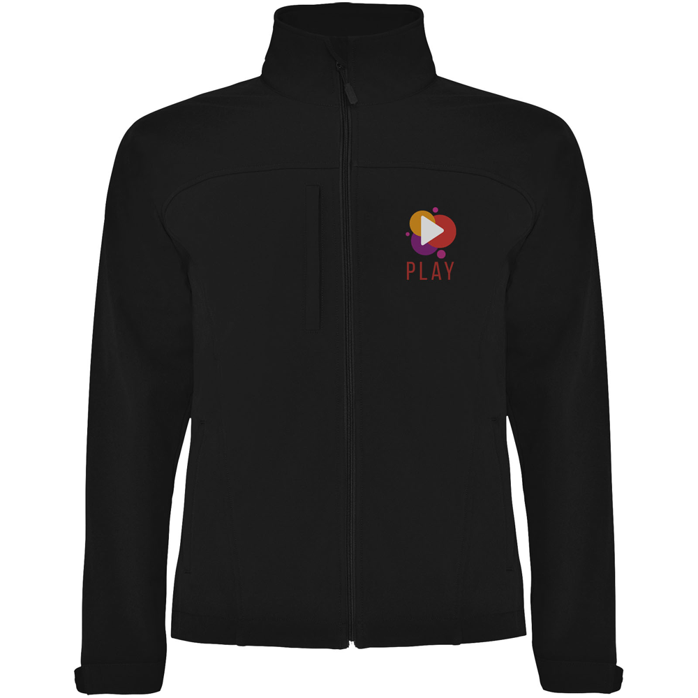 Rudolph unisex softshelljakke i farven Ensfarvet sort