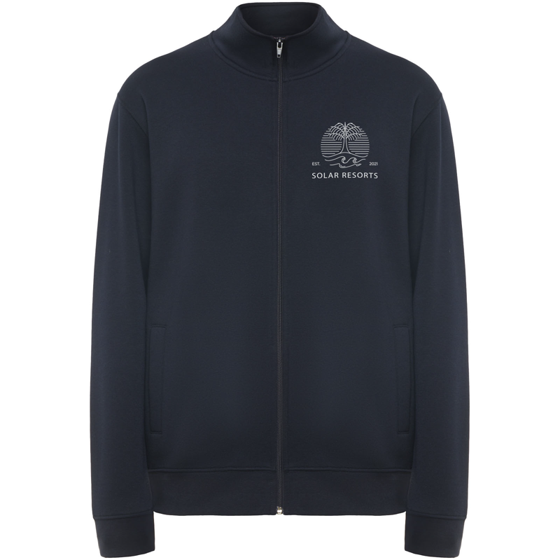 Ulan 280 g/m² unisex trøje med fuld lynlås i farven Marineblå