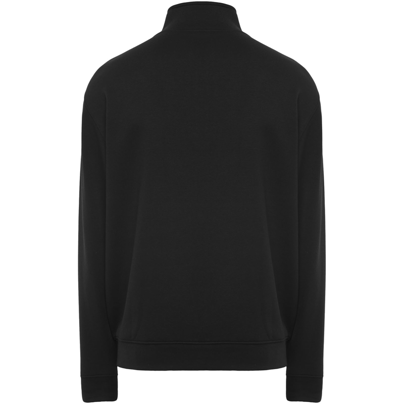 Ulan 280 g/m² unisex trøje med fuld lynlås i farven Ensfarvet sort