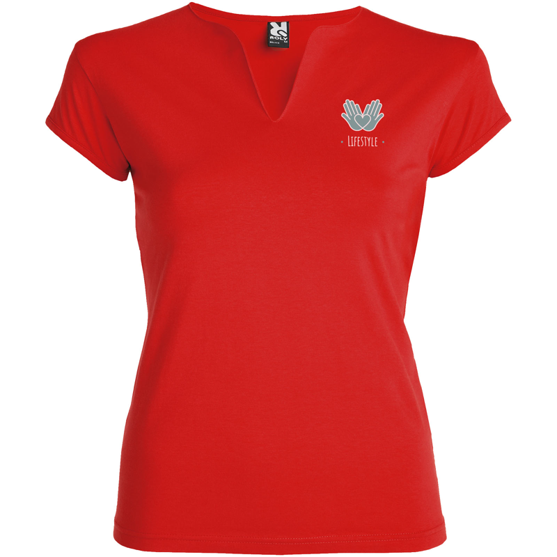 Belice 200 g/m² kortærmet t-shirt til kvinder i farven Rød
