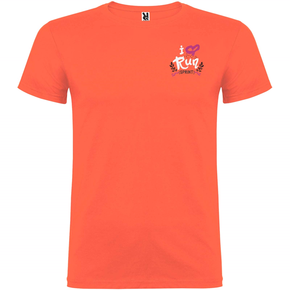 Beagle 155 g/m² kortærmet t-shirt til mænd i farven Koral
