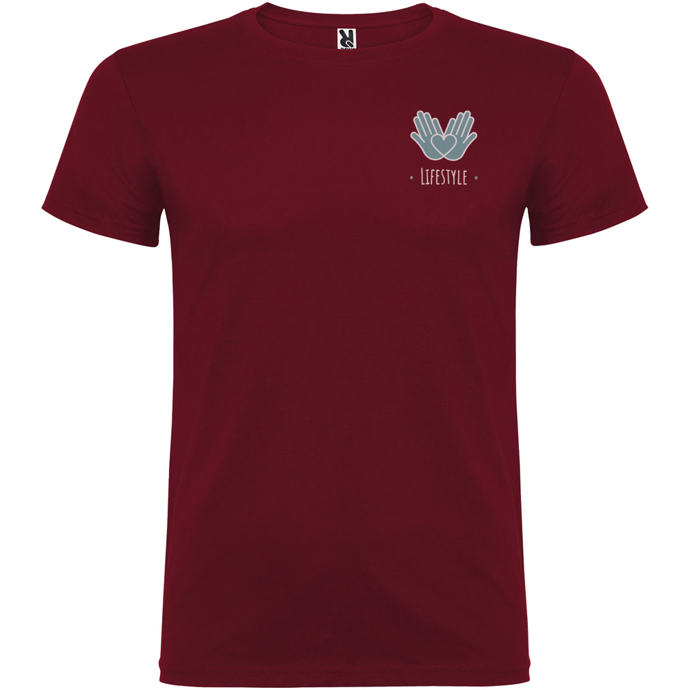 Beagle 155 g/m² kortærmet t-shirt til mænd i farven Granat