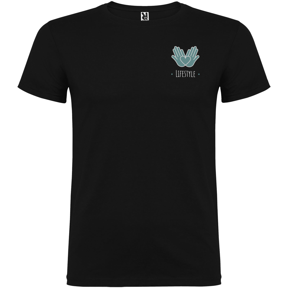 Beagle 155 g/m² kortærmet t-shirt til mænd i farven Ensfarvet sort