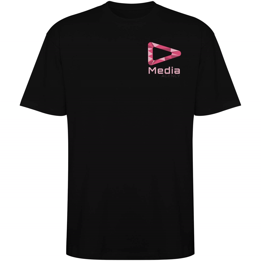 Bull 210 g/m² genvundet kortærmet unisex T-shirt i farven Ensfarvet sort