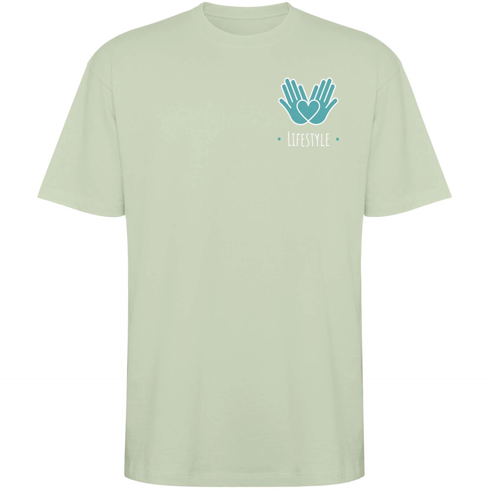 Bull 210 g/m² genvundet kortærmet unisex T-shirt i farven Tågegrøn