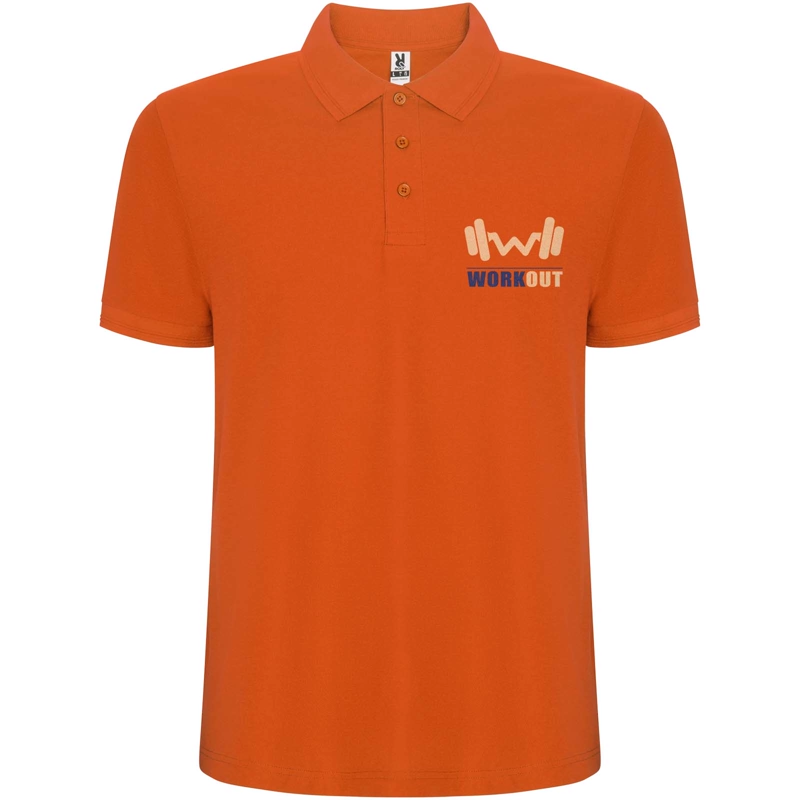 Pegaso Premium 220 g/m² kortærmet herrepolo i farven Orange