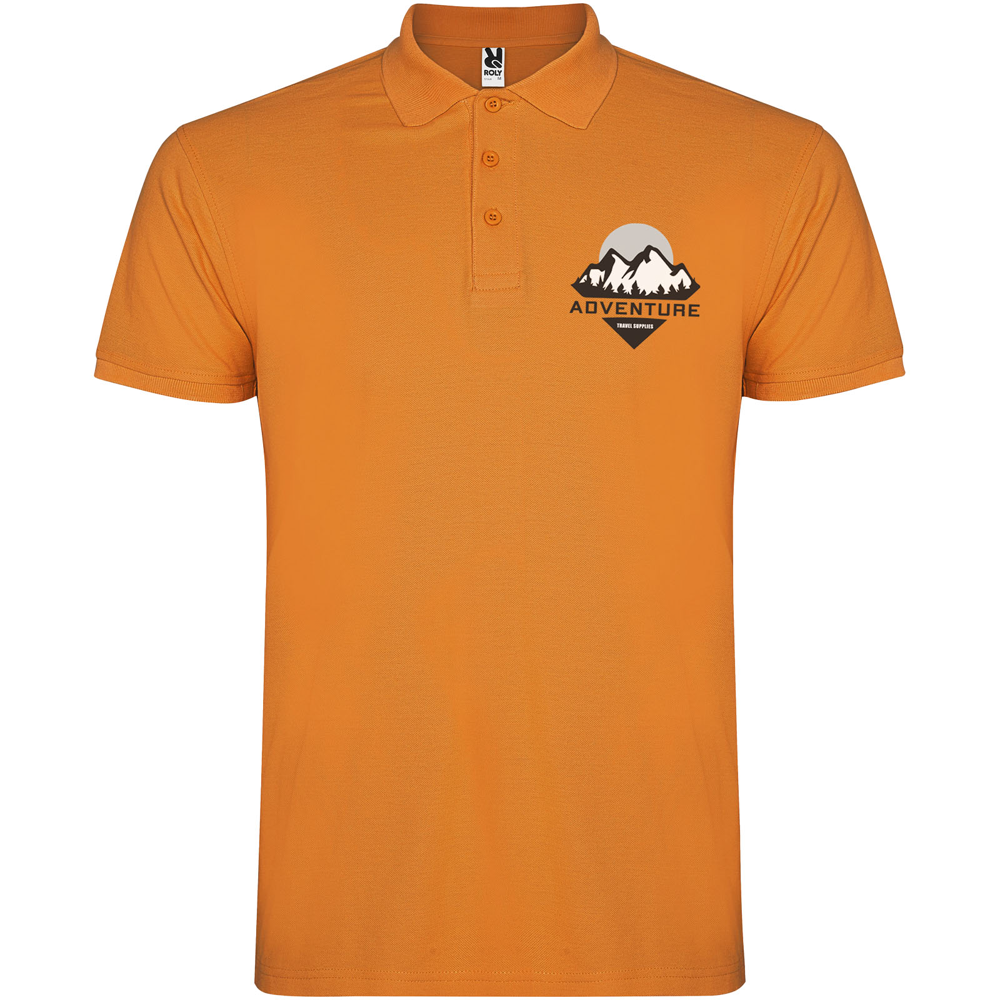 Star 200 g/m² kortærmet polo til mænd i farven Orange