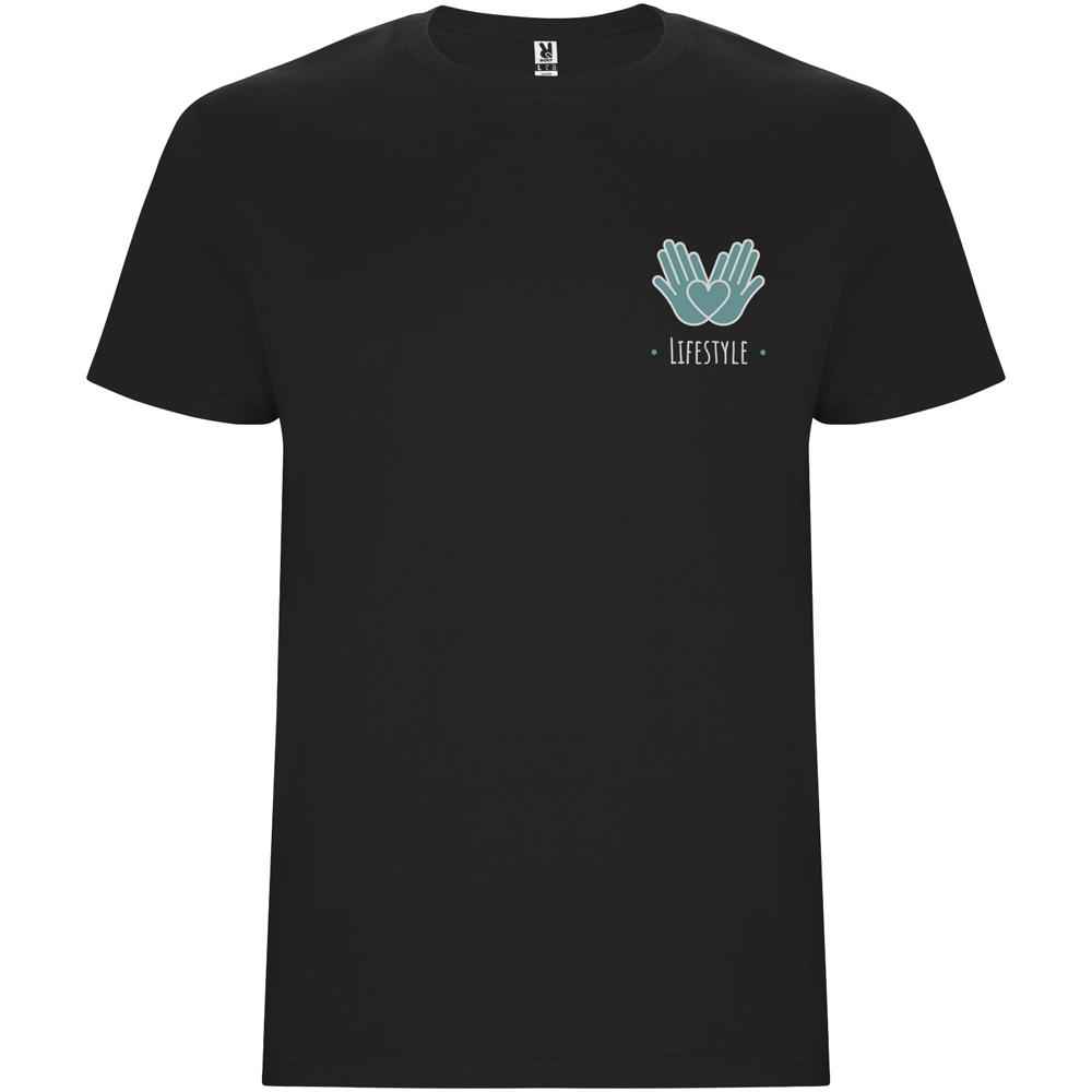 Stafford 190 g/m² kortærmet t-shirt til mænd i farven Ensfarvet sort