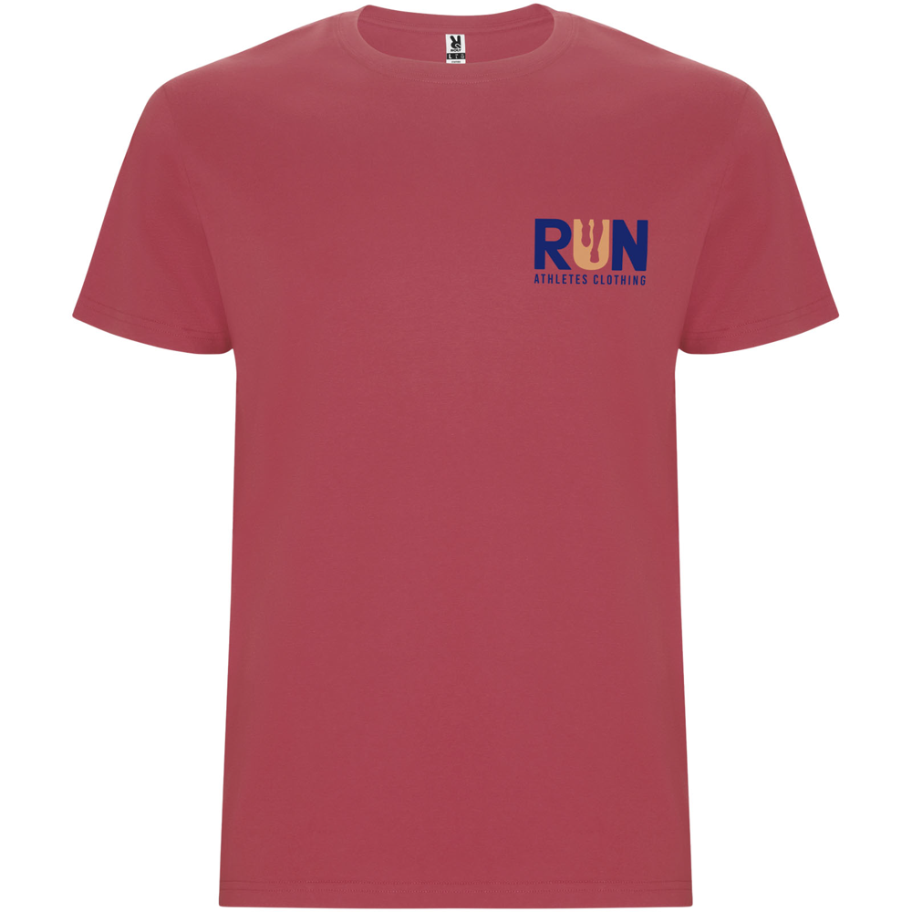 Stafford 190 g/m² kortærmet t-shirt til mænd i farven Krysantemum rød
