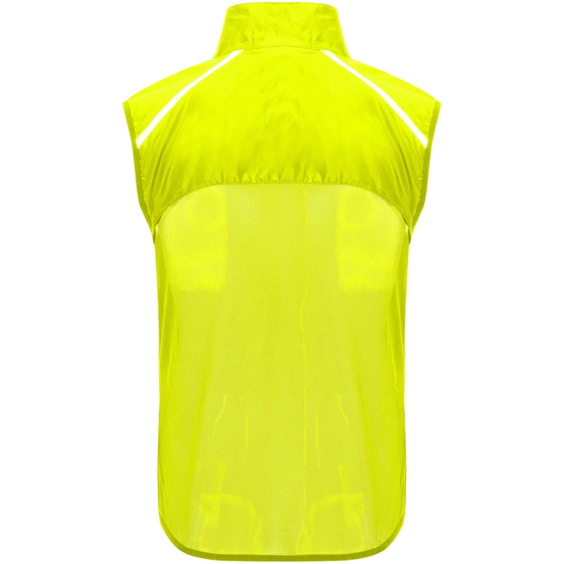 Jannu unisex letvægts bodywarmer til løb i farven Fluorgul