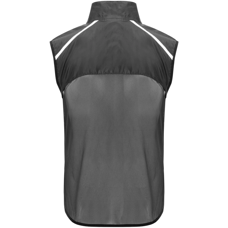 Jannu unisex letvægts bodywarmer til løb i farven Ensfarvet sort