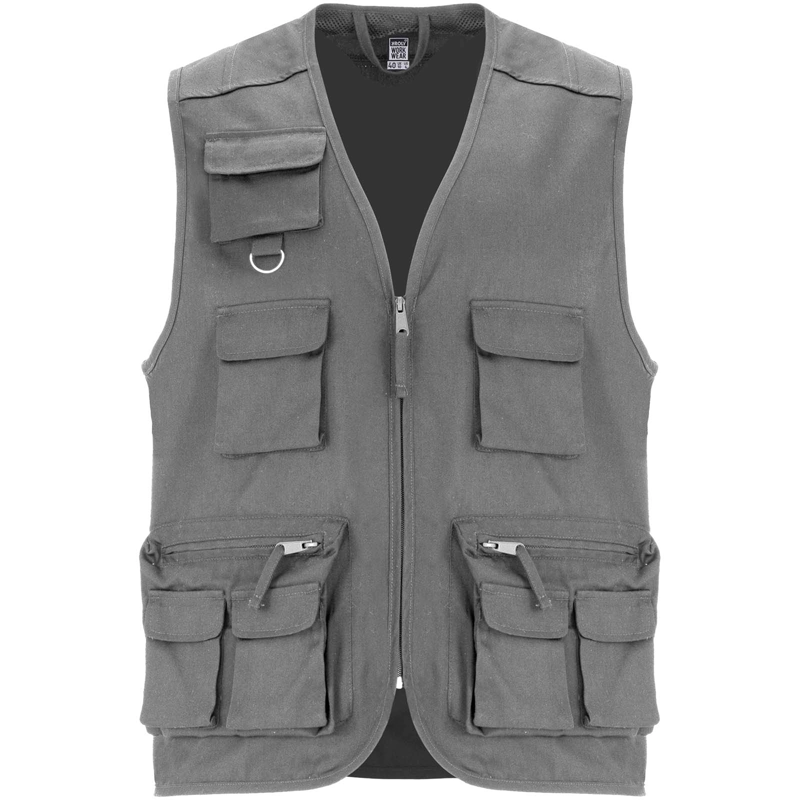 Venera arbejdsvest med v-hals og flere lommer 200 g/m2 i farven Bly