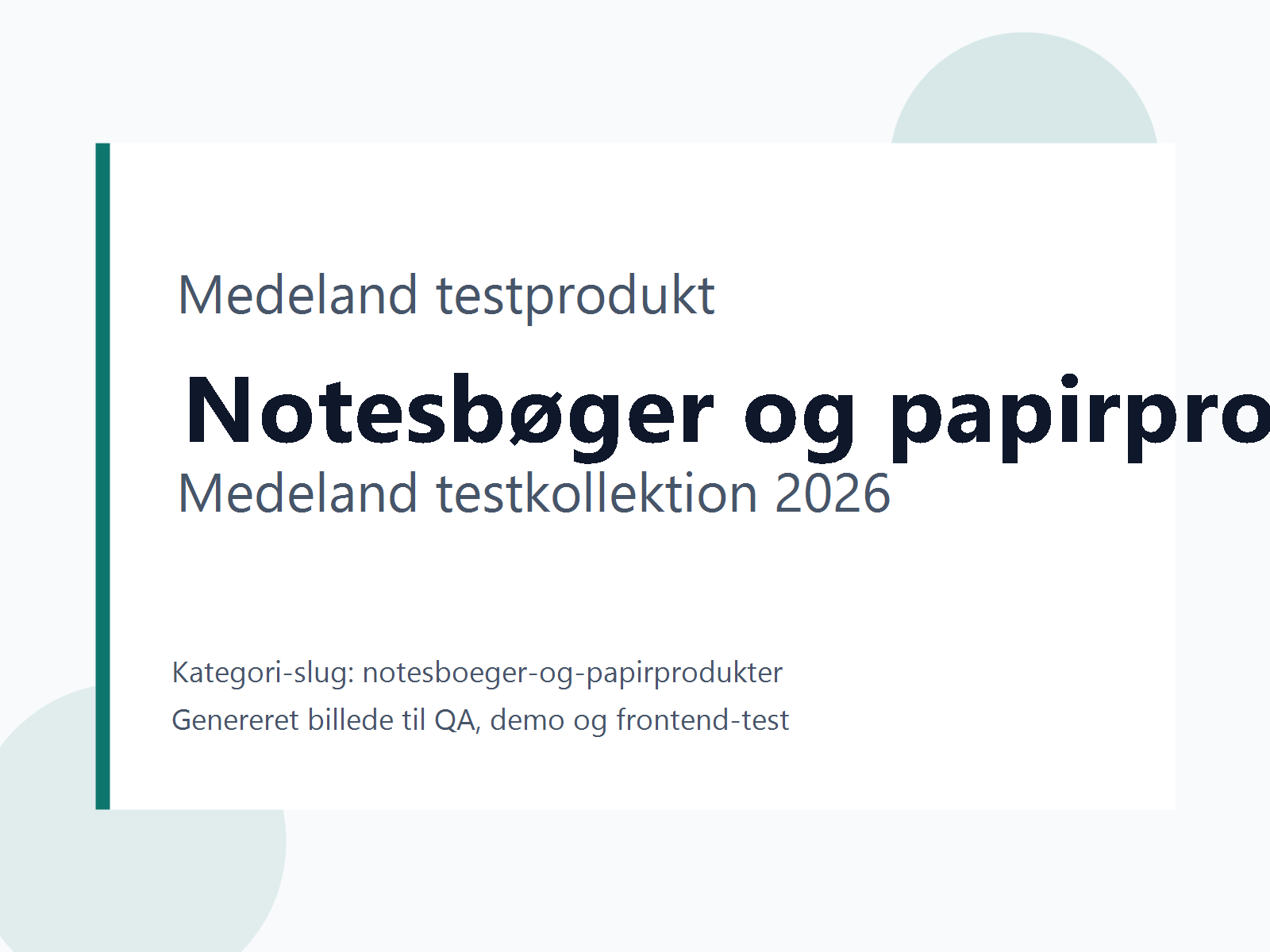 Produktbillede til testkategori Notesbøger og papirprodukter