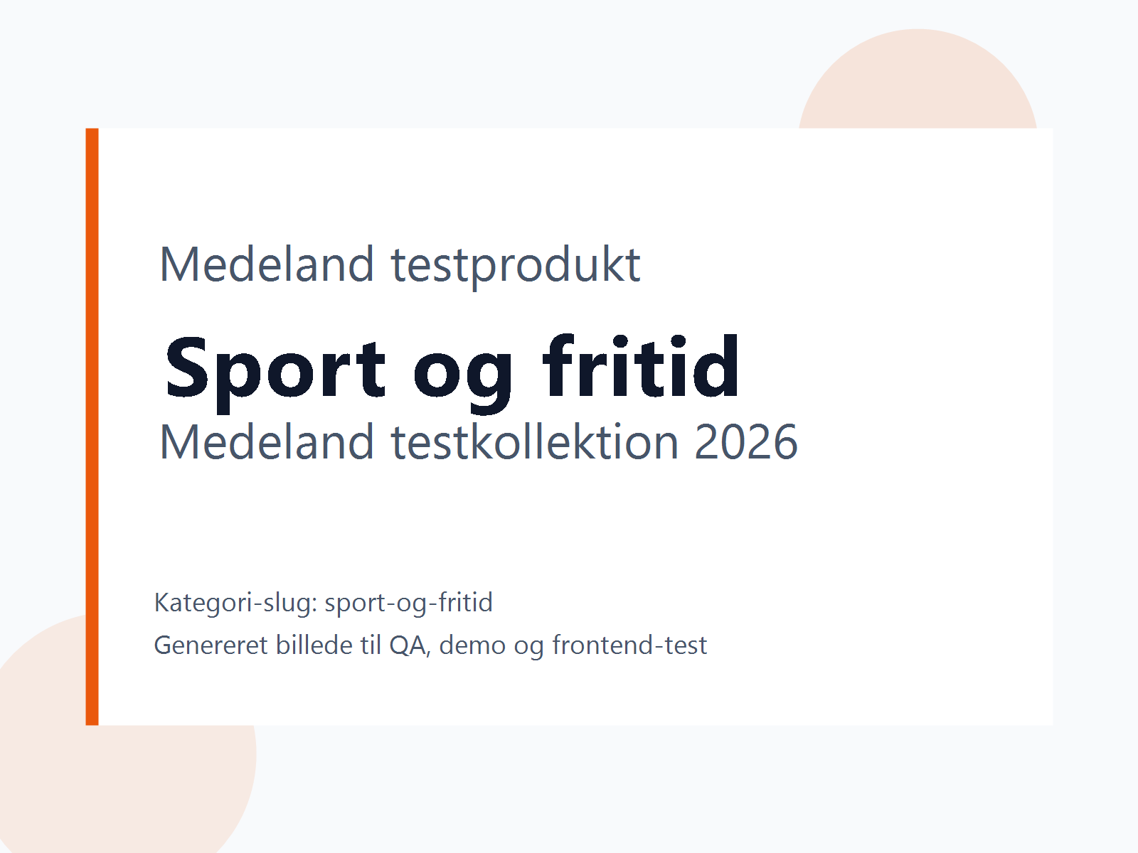 Produktbillede til testkategori Sport og fritid
