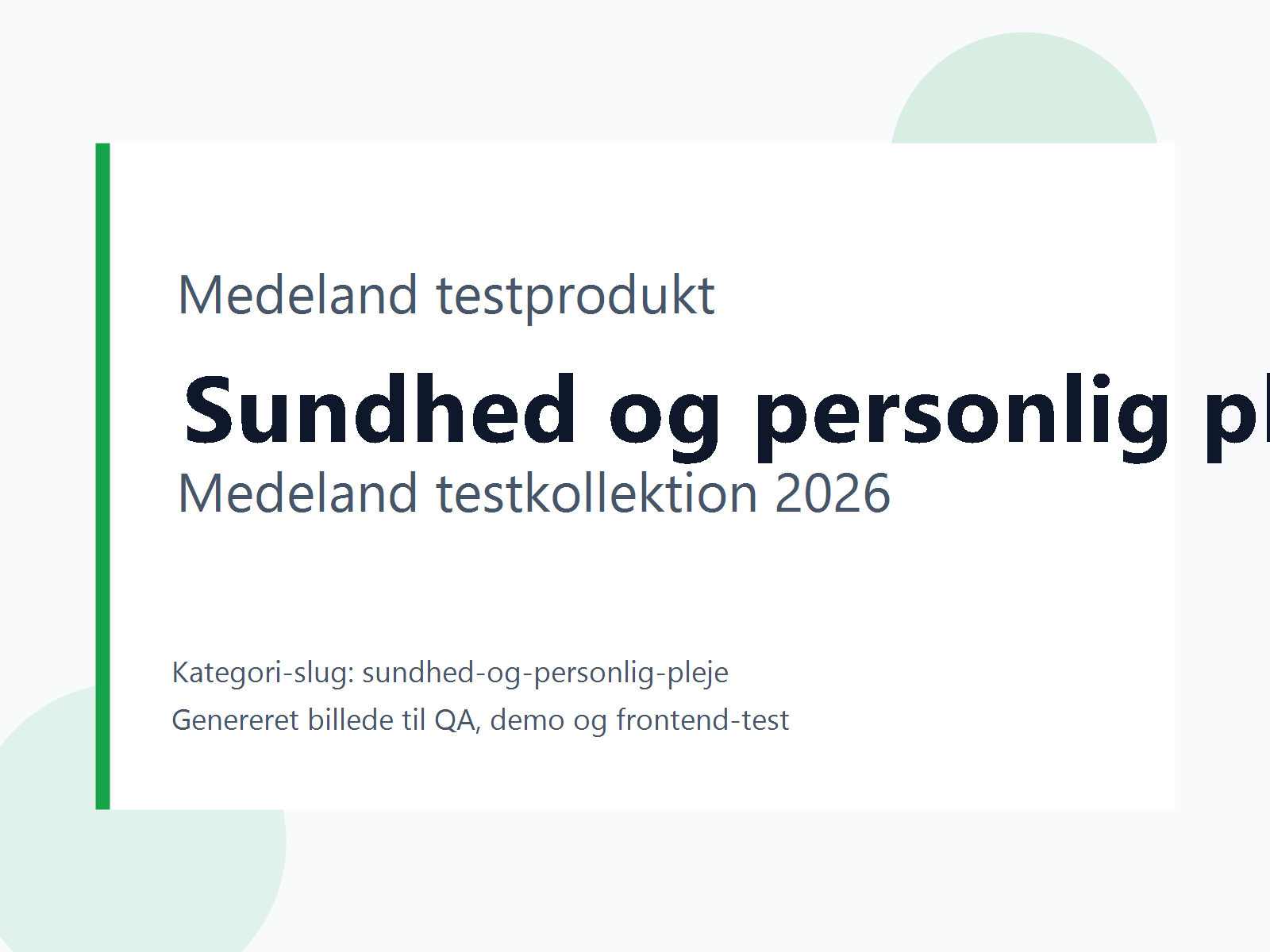 Produktbillede til testkategori Sundhed og personlig pleje