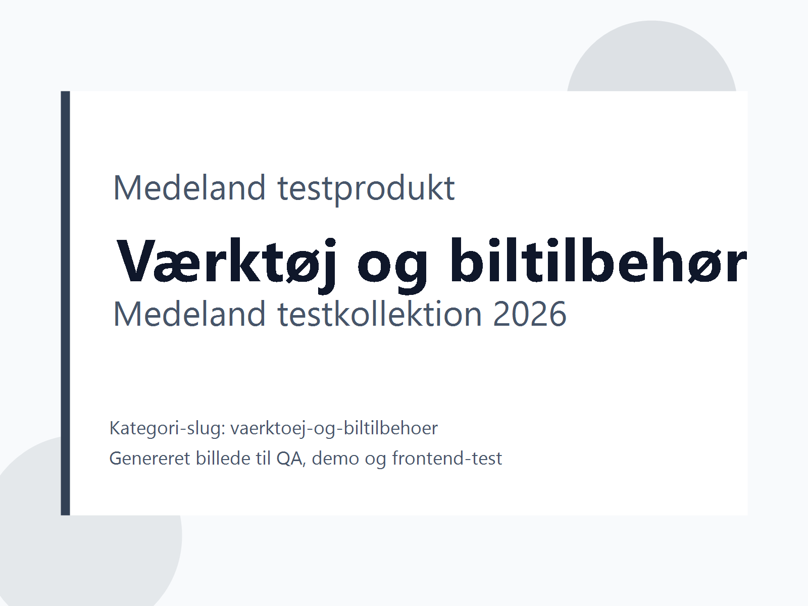 Produktbillede til testkategori Værktøj og biltilbehør