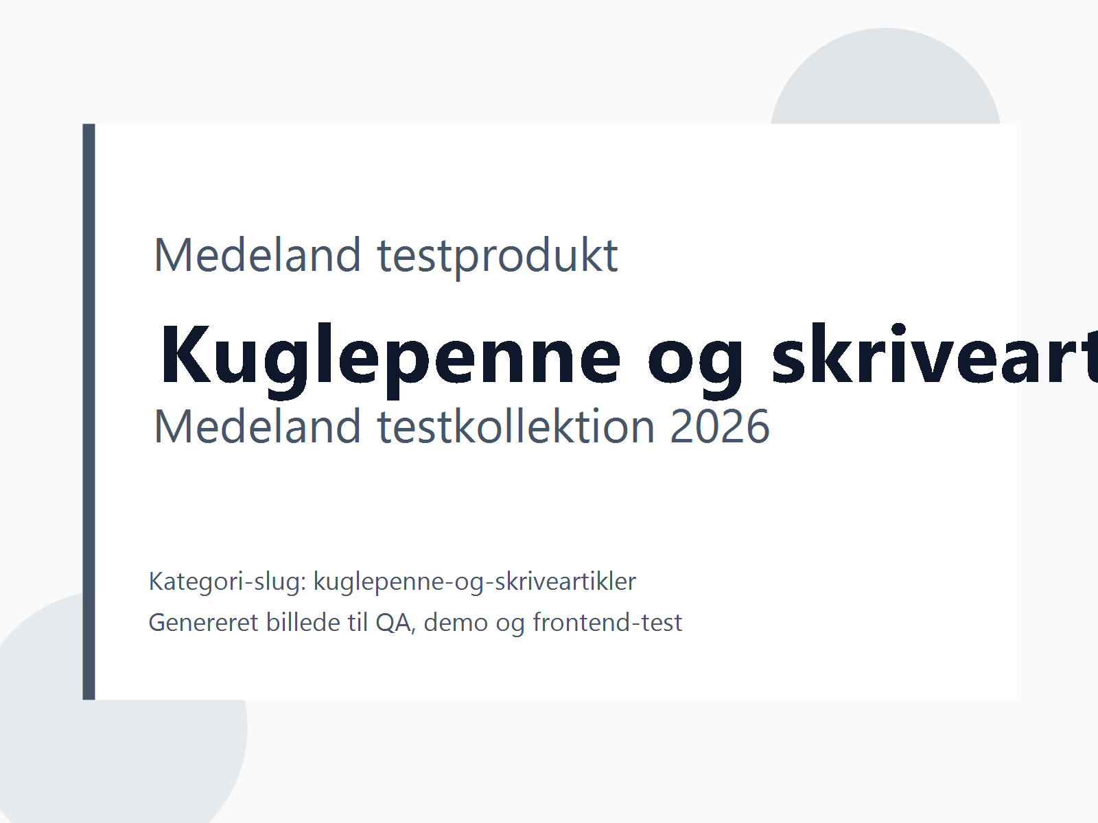 Produktbillede til testkategori Kuglepenne og skriveartikler