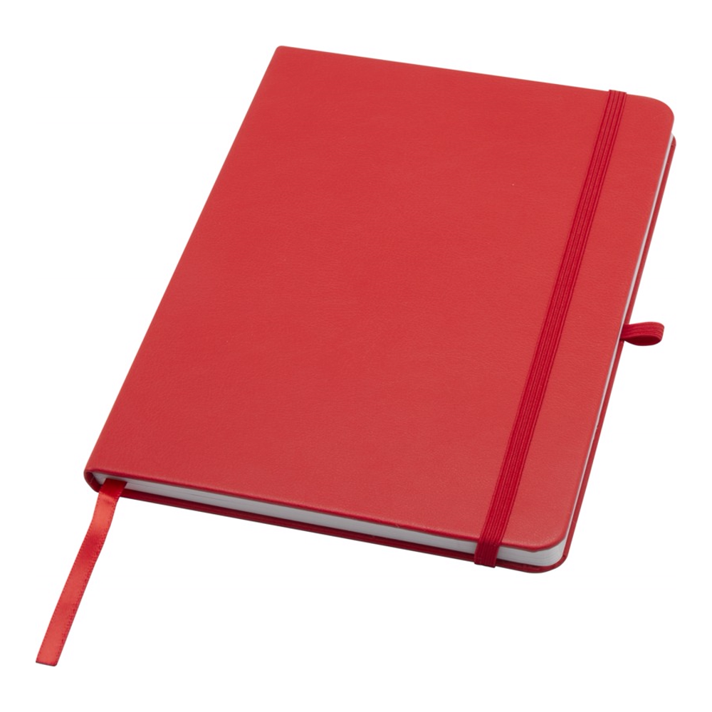Teak A5 genvunden hardcover notesbog med linjerede sider i farven Rød