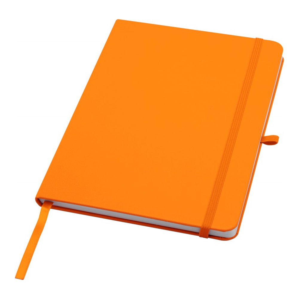 Teak A5 genvunden hardcover notesbog med linjerede sider i farven Orange