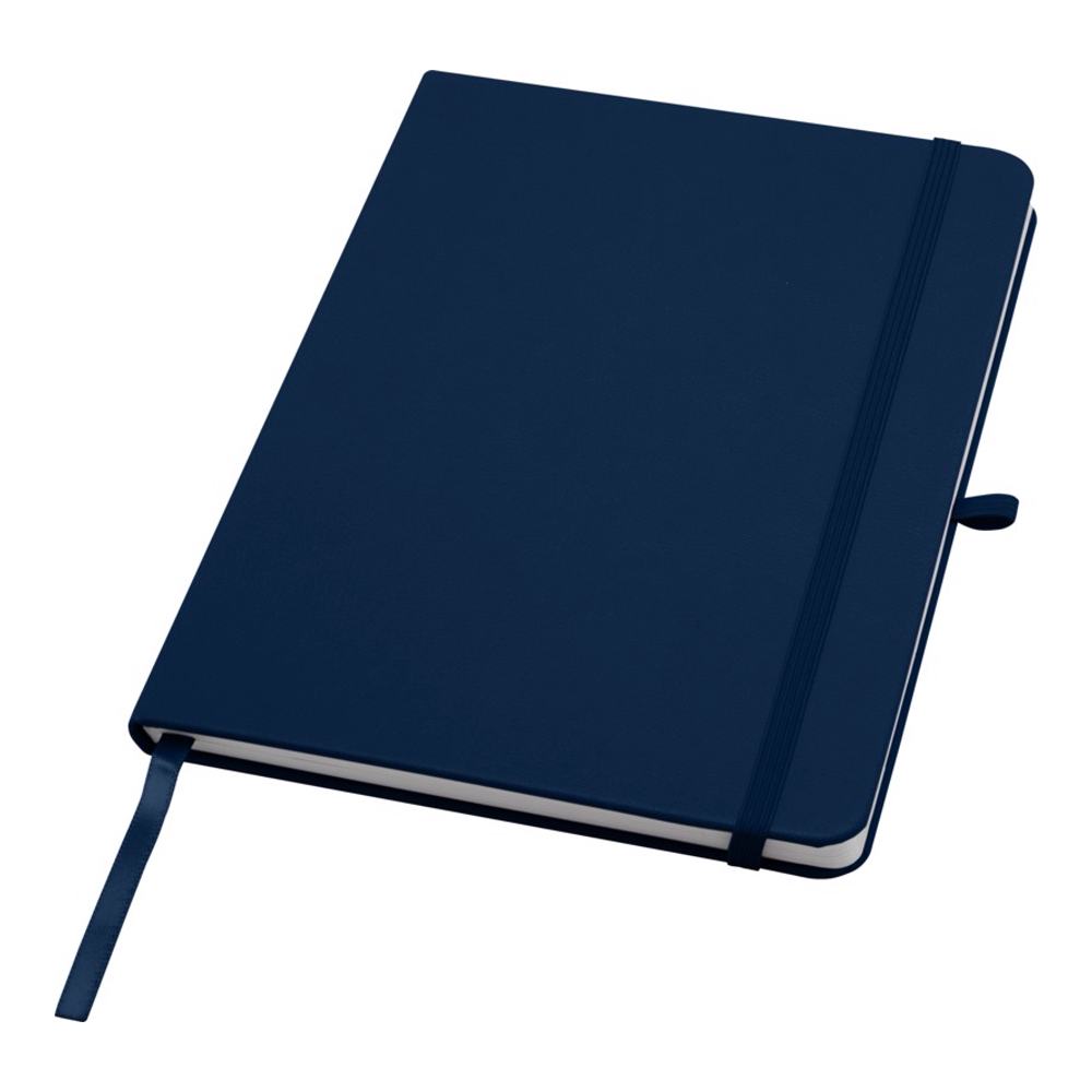 Teak A5 genvunden hardcover notesbog med linjerede sider i farven Marineblå