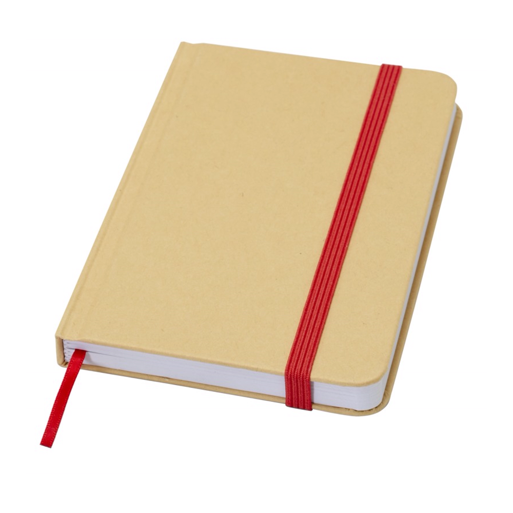 Reed A6 genvunden hardcover notesbog med almindelige sider i farven Rød