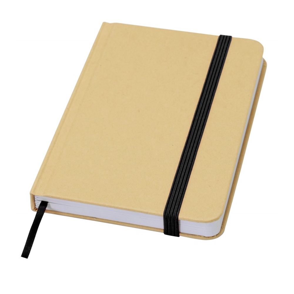 Reed A6 genvunden hardcover notesbog med almindelige sider i farven Ensfarvet sort