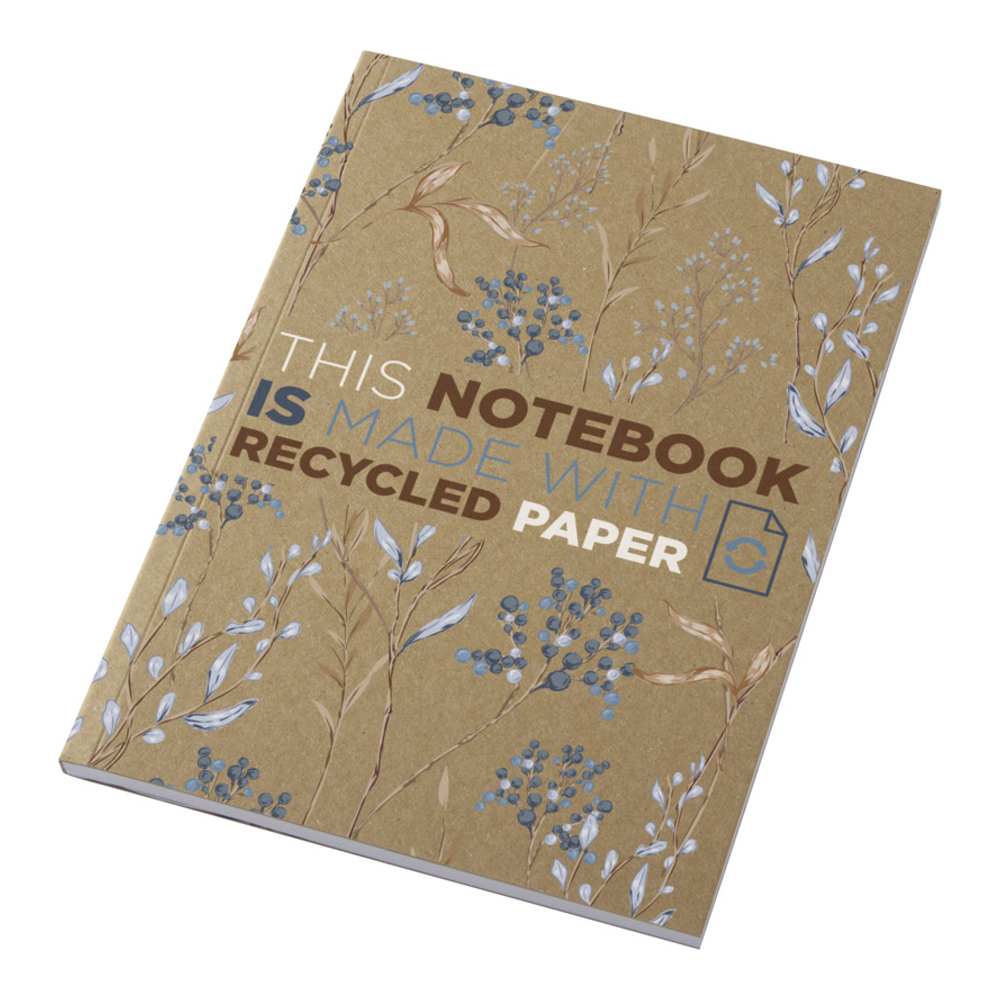 Novella Austen Kraft A5 recycled papir notesbog med softcover - 50 ark i farven Naturfarvet