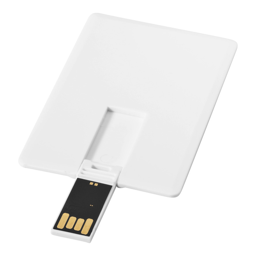 Slim kreditkortformet USB stik 4 GB i farven Hvid