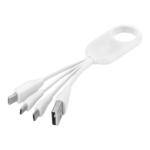 Troup 4-i-1 ladekabel med Type-C i farven Hvid