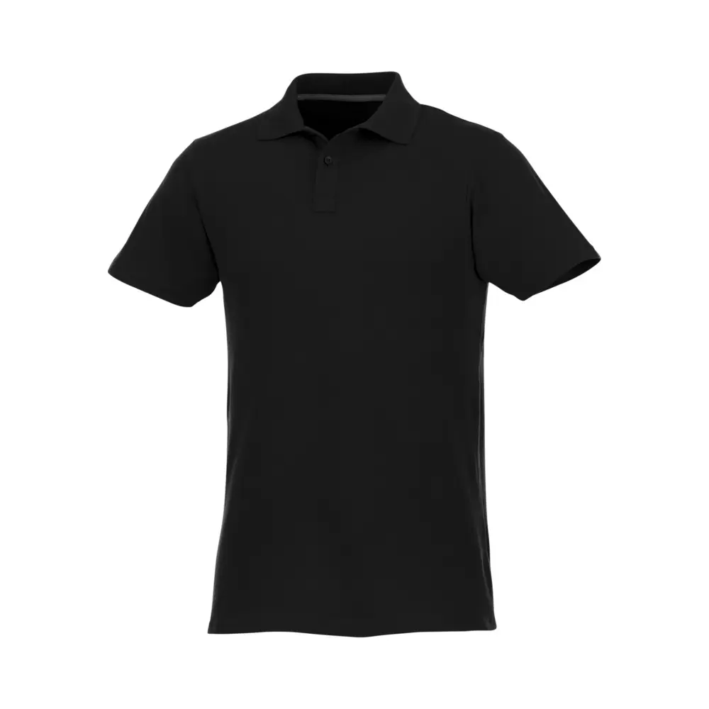 Helios 180 g/m² kortærmet polo til mænd i farven Ensfarvet sort