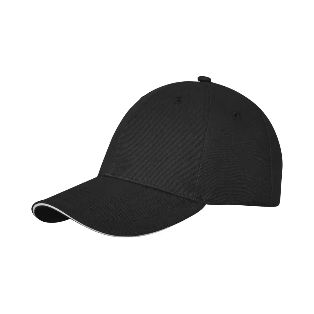 Darton 260 g/m² sandwich cap med 6 paneler i farven Ensfarvet sort