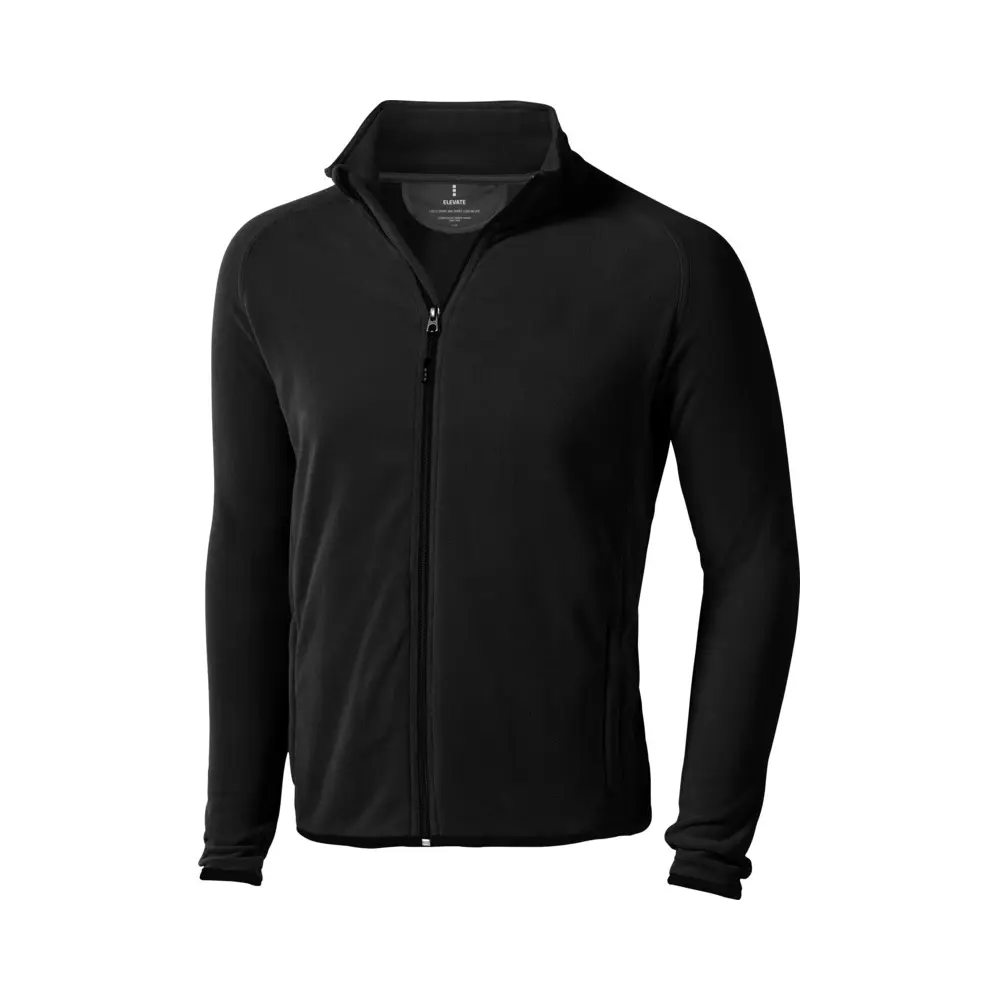 Brossard microfleece jakke med gennemgående lynlås i farven Ensfarvet sort